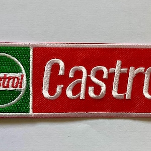 Castrol racing logo oil gas gasoline motor car badge iron sew on patch
