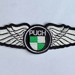 Puch Maxi moped wings motorcycle vintage bike biker badge iron sew on patch shield