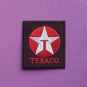 Parche para planchar y coser con el logotipo de Texaco, para carreras, aceite, gas, gasolina, motor y coche.