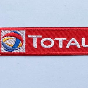 Total petrol racing oils oil gas gasoline motor car badge iron sew on patch