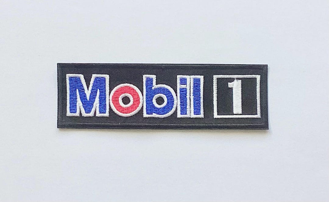 Mobil Patch Mobil 1 Racing Oils Logo Oil Gas Gasoline Motor Car Badge Iron Sew on ...