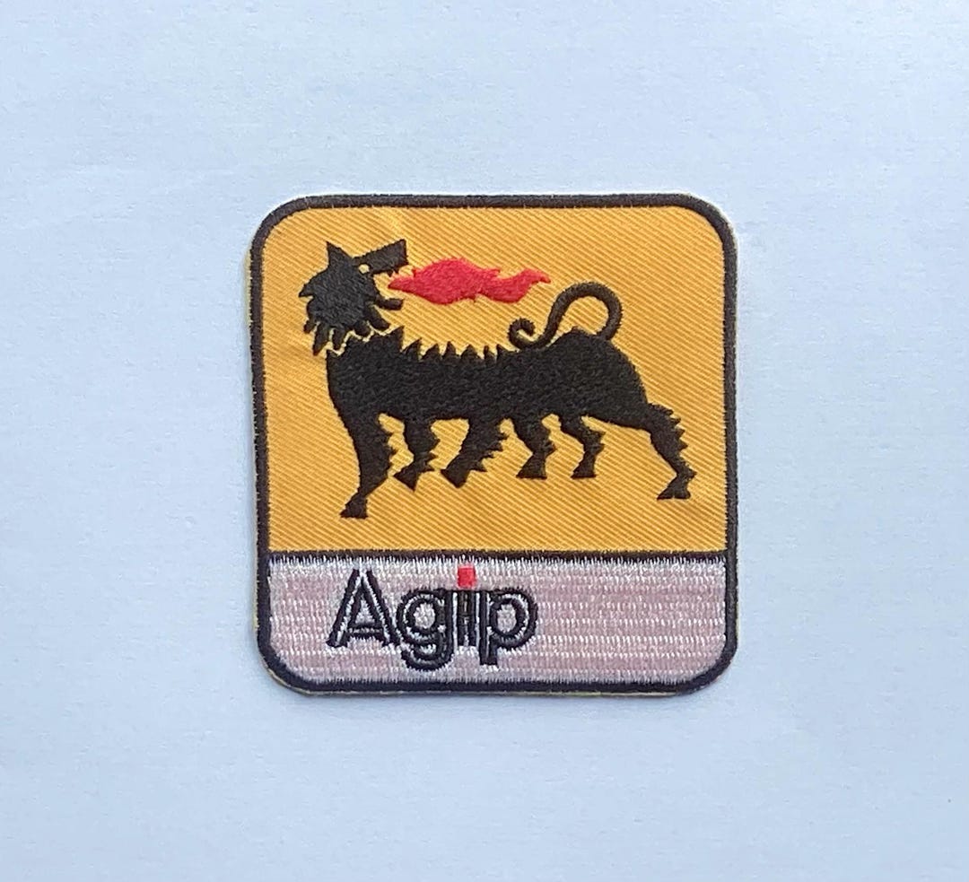 Agip Racing Oils Logo Oil Gas Gasoline Eni Motor Car Badge Iron Sew on ...