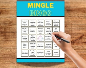 Mingle Bingo Icebreaker Game | School, Family, Office (Digital Download)