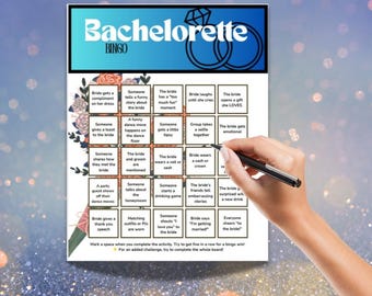 Bingo EVJF | Jeu de fête de douche nuptiale imprimable | Activités et décoration amusantes pour une soirée entre filles