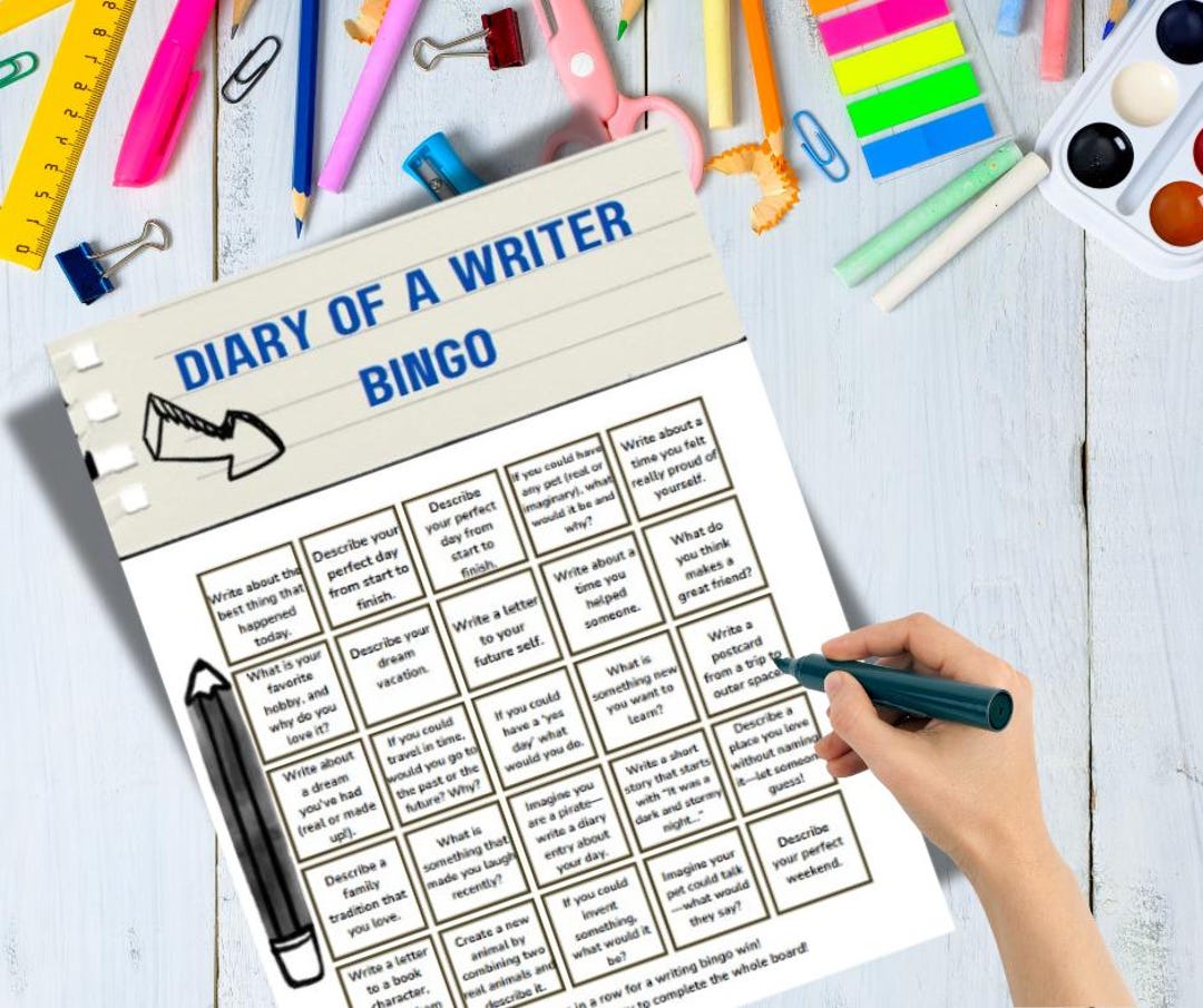 Writing Prompts Bingo | Creative Journal Activity for Kids (digital ...