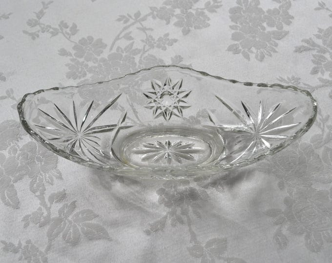 Vintage Anchor Hocking Gondola Boat Star of David Serving Bowl 9.25"x4"x3"Free Ship