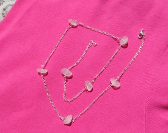 Sea Glass Jewelry Beach Eternity Necklace in White 5577