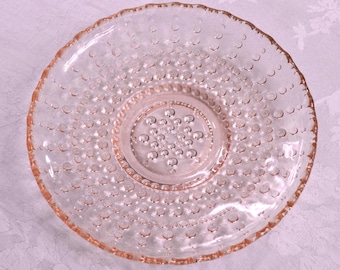 Vintage Anchor Hocking Hobnail Pink Depression 7" Dessert/Side Dish Free Ship