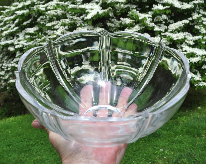Classic Crystal Dessert Berry Fruit Bowl Clear Mikasa Renaissance 8.5" Vintage Free Ship