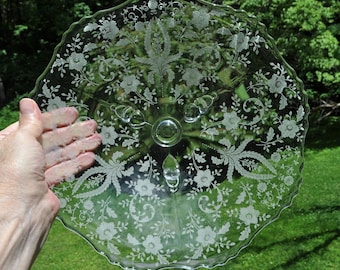 Flared Shallow Serving Bowl Prelude Platter 3 Footed Martinsville/Viking 10.5"x3.5" Vintage Free Ship