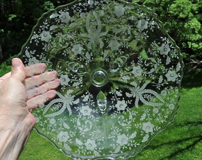 Flared Shallow Serving Bowl Prelude Platter 3 Footed Martinsville/Viking 10.5"x3.5" Vintage Free Ship