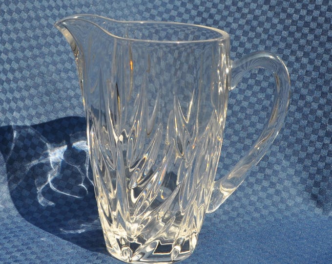 Vintage Gorham "Star Blossom" Crystal Water Pitcher 32oz 8"H Germany Free Ship