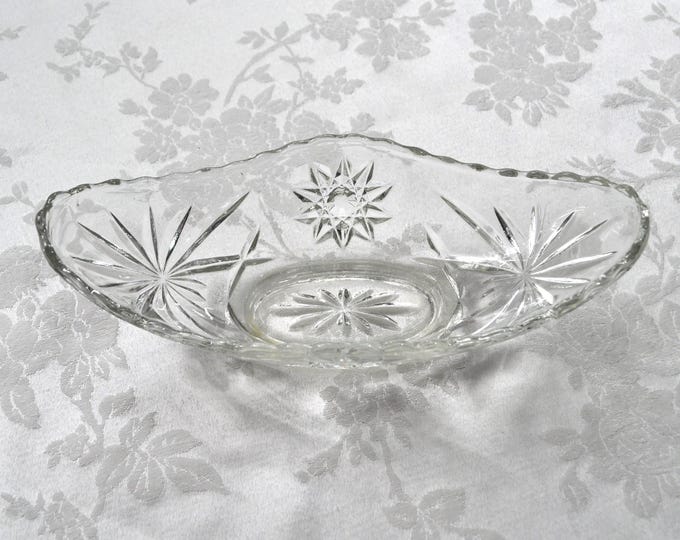 Vintage Anchor Hocking Gondola Boat Star of David Serving Bowl 9.25"x4"x3"Free Ship