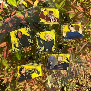 Thunderbolts 3D Layer Keychains | Yelena, Bob, Bucky, Ava, John, Alexei Acrylic Charms | The New Avengers