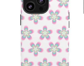 Y2K Phone Case – Funky Rainbow Flower Print, Shockproof Case