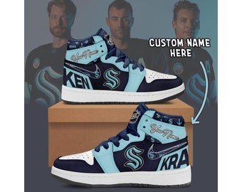 Personalized Seattle Kraken Fan Unofficial Running Shoes, Sneakers, Trainers Unisex