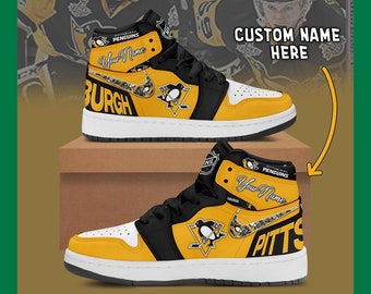 Personalized Pittsburgh Penguins Fan Running Shoes, Sneakers, Trainers Unisex