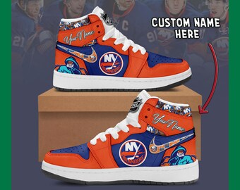 Personalized New York Islanders Fan Running Shoes, Sneakers, Trainers Unisex