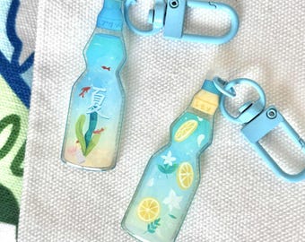 Kawaii summer drink ramune soda keychain | 2 inch kawaii keychain