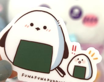 Kawaii onigiri snowfairy sticker | 2.5 inch kawaii sticker | cute sticker | water proof sticker