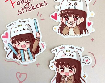 Relatable crazy fangirl sticker | 2.5 inch kawaii sticker | funny sticker | water proof sticker | oshi sticker | fangirling sticker