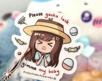 Relatable gacha luck sticker | 2.5 inch kawaii sticker | cute sticker | water proof sticker | funny sticker | gacha lover sticker