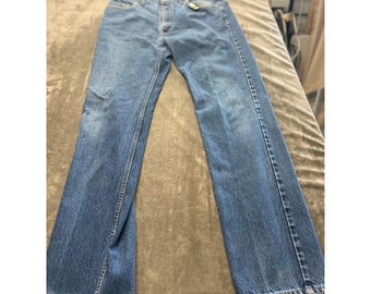 Levis 505 Regular Fit Jeans Herren 36x36 Blau Medium Wash Gerades Bein USA Hergestellt