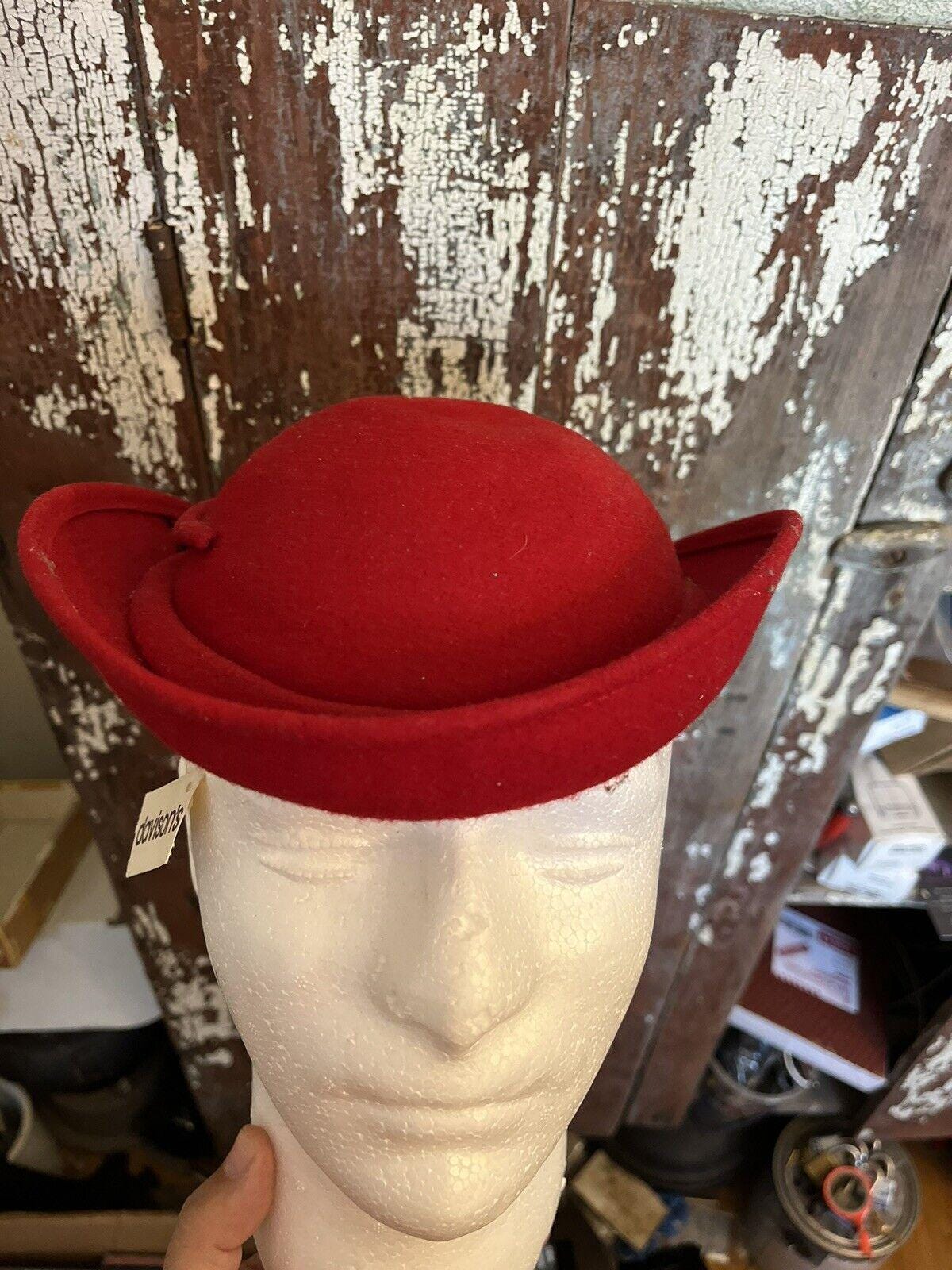 Importina rabbit haïr made in Italy red women’s hat wide brim Womens Hats Made in Italy - Etsy main image 2