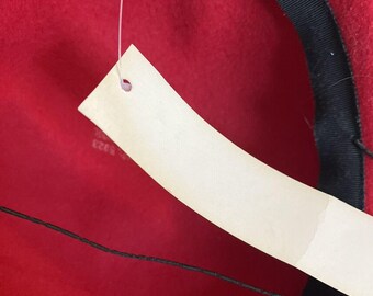 Vintage - Importina 100 % Wool Hat Feather Red Black Nos New Tags Rare‎ Gypsy Vintage - Importina 100 % Wool Hat Feather Red Black Nos New  main image 4