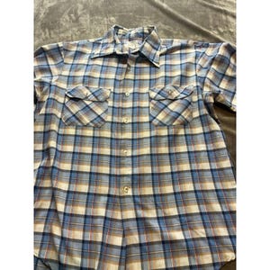 Chemise Homme Vintage Big Mac Années 50 - Flanelle à Carreaux, Taille M, Sanforisée