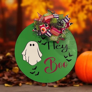 18 inch houten Boo Halloween-deurbord