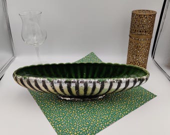 Maceta Floraline 498 de cerámica McCoy verde metálico