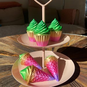 Give-away Kinderparty, Muffin Set, Eiswaffel, Geschenkidee Kindergeburtstag, Mitgebsel, Kinderparty Accessoire, Geschenkset