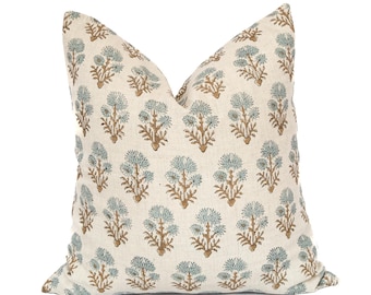 June- Hand block printed designer pillow cover