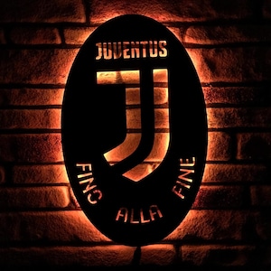 Juventus Led Sign - Juventus Football Team Fans Led Light - Juventus Lighted Wall Decor - Gifts For Him - Christmas Gift