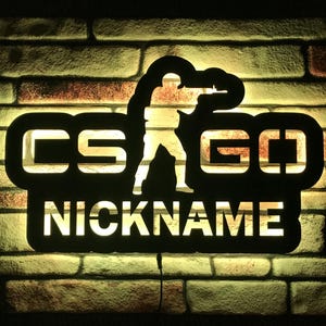 CS GO Gaming Room Decor, Counter Strike Neon Sign, Cs Go LED Light, Cs go Wall Hangings, Gaming Room Decor, Game Rgb Light, Gamer Xmas Gift