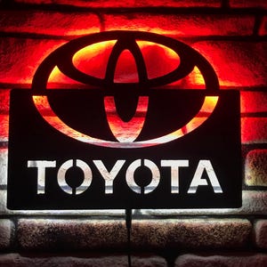 Toyota LED Sign, Toyota, Perfect for man cave, Toyota Logo, Toyota accesories, Toyota Neon sign, Rav4, Toyota Logo decorative, gift.