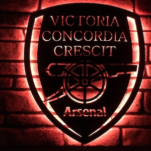 Arsenal LED Lighted Sign, Football Team Logo Wall Decor, Perfect for Man Cave Lighting, Soccer Fan Gift, Christmas Gift, Arsenal Football
