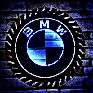 Letrero de neón LED de BMW, decoración de pared de BMW, perfecto para salas de exposición y colecciones de entusiastas, logotipo decorativo de BMW, regalo de BMW, letrero LED de BMW