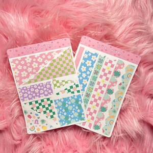Carta strappata, bordi e washi per il giorno di San Patrizio - Adesivi per journaling opachi