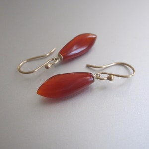 Carnelian Drops Solid 14k Gold Earrings image 4