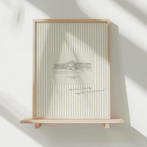 Illustration av husporträtt, handritad hemkonst, inflyttningspresent till mäklare (digital nedladdning) bild 7