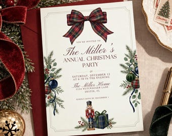 Editable Nutcracker Invite | Holiday Gathering, Company, Festive Office Party, Work Party, Friendsmas Printable Holiday Invitation