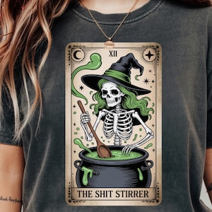 Sweary Skeleton Tarot Card Clipart | Funny Tarot Card | Halloween Tarot Card | Skeleton Tarot | Funny Sweary Tarot | Tarot T-shirt Design