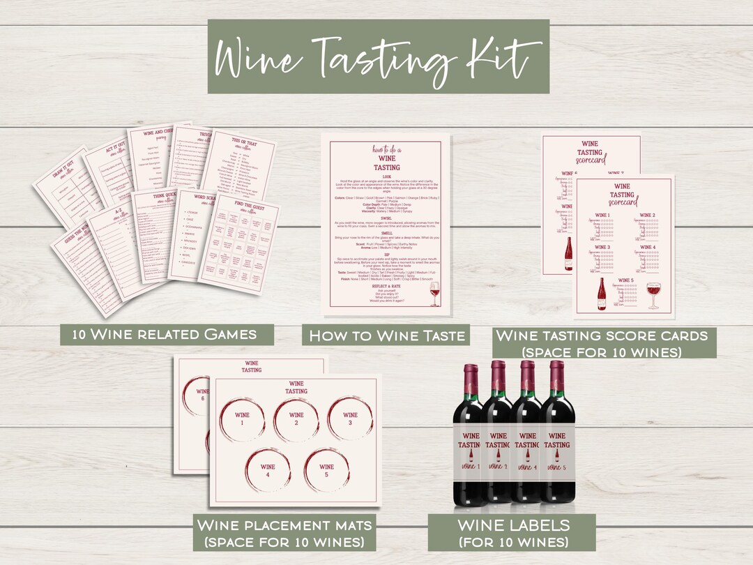 Wine Tasting Kit | Blind Wine Tasting | Wine Scorecards | Girls Wine ...