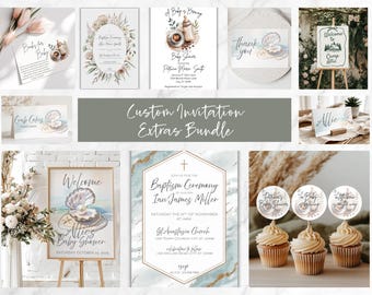 Custom Invitation Bundle | 24 Hour Turn Around | Made To Order Customized Birthday, Bridal Shower, Announcement, Baby Shower, Party Bundle