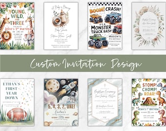 Custom Invitation | 24 Hour Turn Around | Made To Order Invitation | Customized Birthday, Bridal Shower, Announcement, Baby Shower, Party
