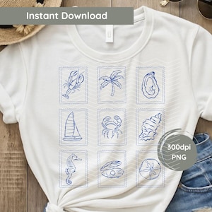 Preppy Coastal PNG | Summer png | Coastal Granddaughter | Trendy Summer Png | Retro Summer png | Coastal Aesthetic | Summer shirt png