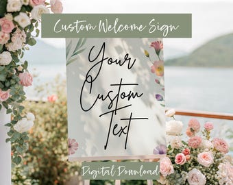 Custom Easel Sign | Any Size 24 Hour Turn Around | Made To Order Customized Birthday, Bridal Shower, Announcement, Baby Shower, Party Sign