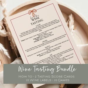 Wine Tasting Kit Bundle | Blind Wine Tasting | Wine Scorecards | Girls Wine Night | Wine Tasting Games | Wine Tasting Cards | Date Night